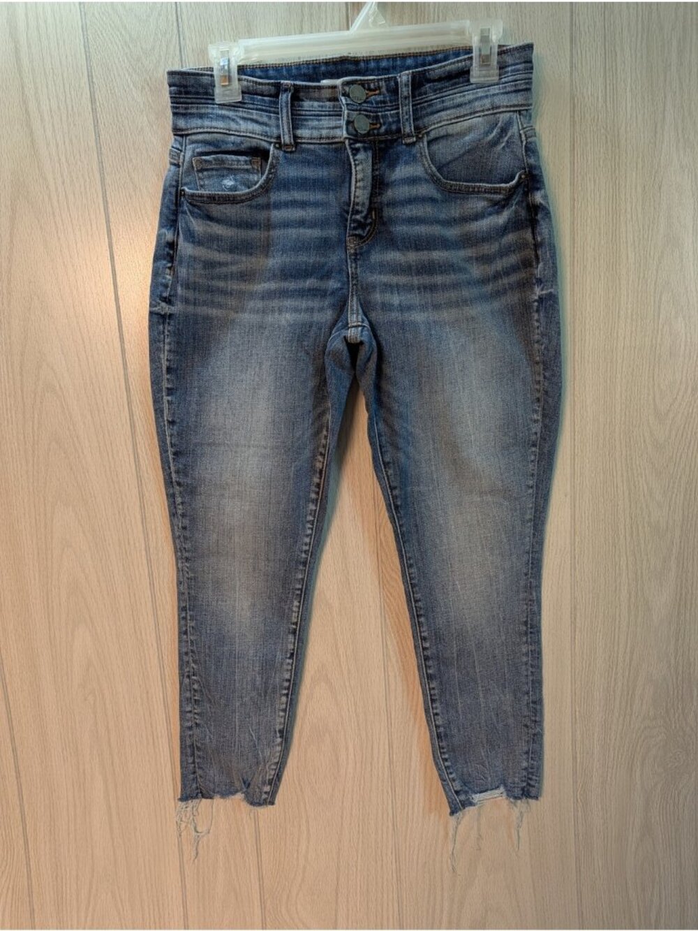 BKE Gabby Raw Hem Jeans sz 26 29x23 Curvy Fit High Rise Raw Hem Skinny